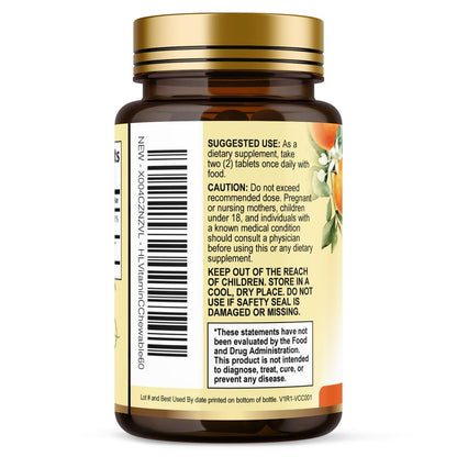Vitamin C 1000mg Per Serving - Extra Strength with Rose Hips Bioflavonoids - Sugar Free Vitamin C Chewable Pills, Vit C Supplement for Immune Support & Antioxidant, USA Bottled - 60 Chewable Tablets