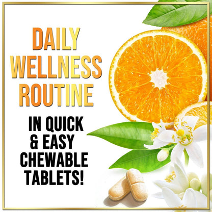 Vitamin C 1000mg Per Serving - Extra Strength with Rose Hips Bioflavonoids - Sugar Free Vitamin C Chewable Pills, Vit C Supplement for Immune Support & Antioxidant, USA Bottled - 60 Chewable Tablets