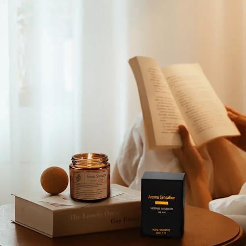ARCASA Organic Coconut Vanilla Candles - Non Toxic Soy Candles for Home, Stress Relief & Meditation (7oz) - görsel 7