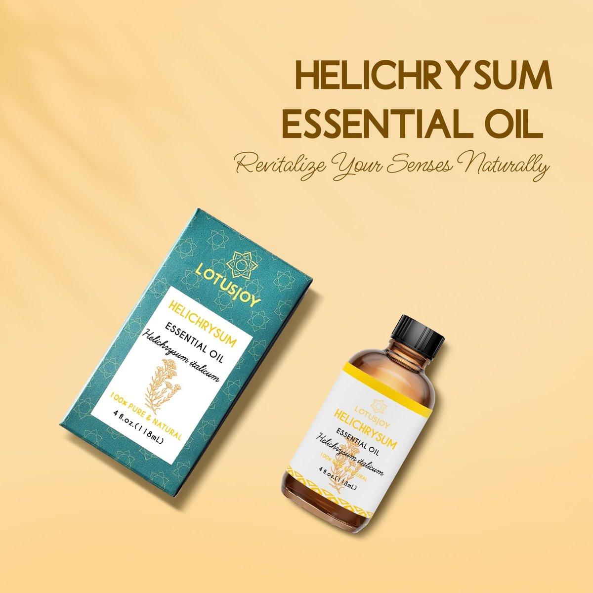 LOTUSJOY Helichrysum Essential Oil, 100% Pure Helichrysum Italicum Oil for Bruising Skin Roll On Diffuser Room Spray - 4 Oz - görsel 6