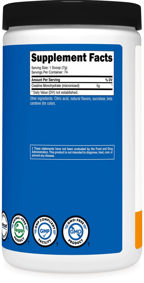 Nutricost Creatine Monohydrate Powder – Gluten Free: Safe for individuals with gluten sensitivities or celiac – Image 4