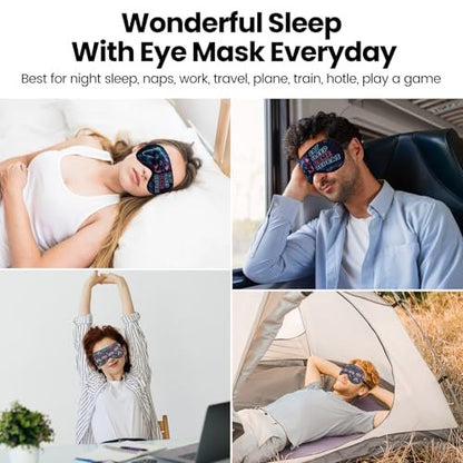 2 Pcs Boys Sleep Eye Mask, Guys Blackout Sleeping Silk Mask for Kids Adult Children's Travel Eye Cover Blindfold for Game