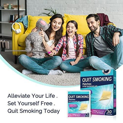 Quit Smoking Patches Step 2 Stop Smoking Aids Patches, 30 Count Quit Smoking Stickers that Work with 2 Weeks, Anti Smoking Patches 14mg
