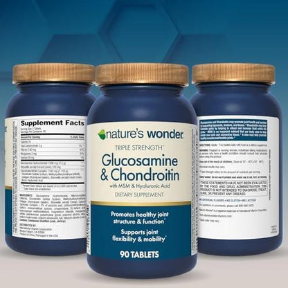 Nature's Wonder Turmeric Supplement with BioPerine - Enhanced Absorption Turmeric Complex 500mg with BioPerine 5mg for Joint Function, Mobility, and Comfort, 90 Vegetarian Turmeric Capsules
