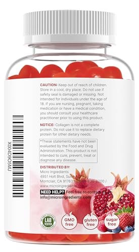 Micro Ingredients Multi Collagen Peptides, – Flavor: Pomegranate & Berry – Image 10