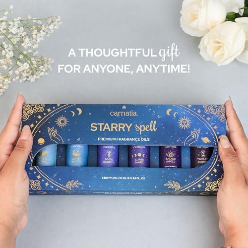 Carnatia Starry Spell Fragrance Oil Set – 6 Magical & Calming Aromatherapy Blends for Stress Relief, Relaxation & Emotional Wellness | Mystical Fragrance Oils for Diffusers, Massage & Meditation - görsel 7