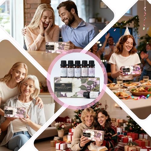 Essential Oils for Diffuser for Home and Hotel, Lavender, Jasmine, Rose, Chamomile, Sakura and Gardenia, Spring Premium Pure Flower Fragrance Essential Oil Set for Gifts-6×10ML - görsel 8