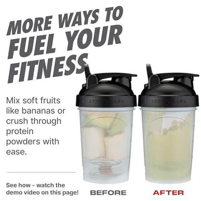 Hydra Cup - 2 Pack - 20oz Shaker Bottles | Protein Shaker Cups with Whisk Ball, Leak-Proof, Carry Handle | BPA-Free Gym Mixer for Protein Powder, Mixing Supplements