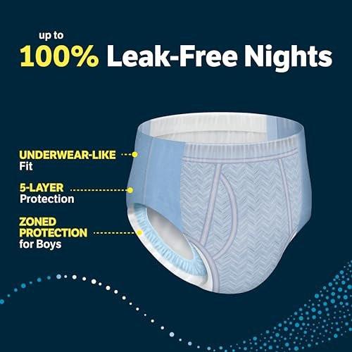 Goodnites Boys' Nighttime Underwear, Size XXL (120-165 lbs), 8 Ct, Packaging May Vary - görsel 1
