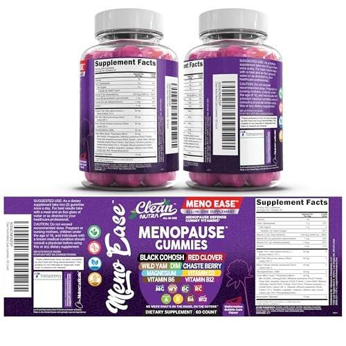 Menopause Supplement for Women Gummies with Black Cohosh, Wild Yam, DIM, Magnesium, Red Clover, Chasteberry for Hormone Balance, Night Sweats, Mood Support Plus Bergamot, Vitamin D3, Vitamin B6, B12 - görsel 17