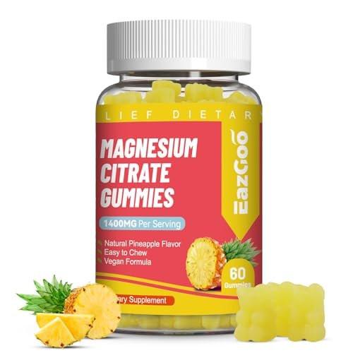 EAZGOO 1400MG Magnesium Citrate Gummies, High Absorption Magnesium Gummies for Adults, Extra Strength Magnesium Gummy Supplement for Healthy Relaxation, Vegan, Non-GMO, 60 Count - görsel 12