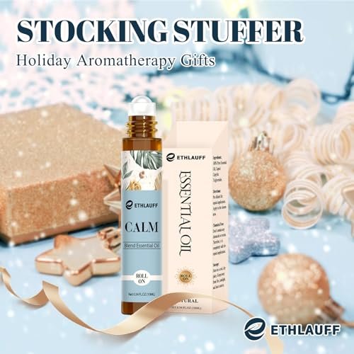 Calm Essential Oil Roll On, Aromatherapy Roll On Oil Blends for Stress Relief, Massage, Self Care Relaxation Gift - görsel 13