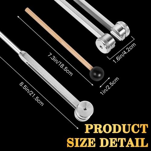 Tuning Fork 128hz with Reflex Hammer for Healing Chakra Set, Healing/Sound Therapy, Aluminum Alloy Sensory Tuning Fork Activator for Healing, Therapy Non Magnetic - görsel 4