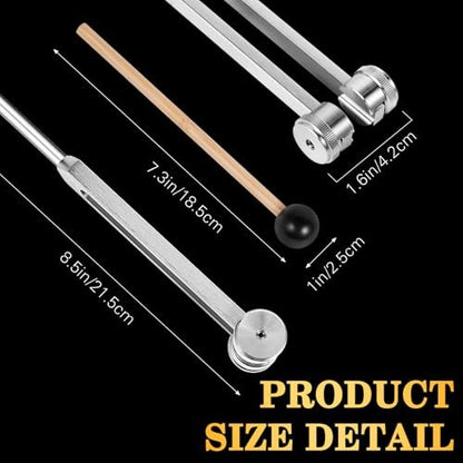 Tuning Fork 128hz with Reflex Hammer for Healing Chakra Set, Healing/Sound Therapy, Aluminum Alloy Sensory Tuning Fork Activator for Healing, Therapy Non Magnetic