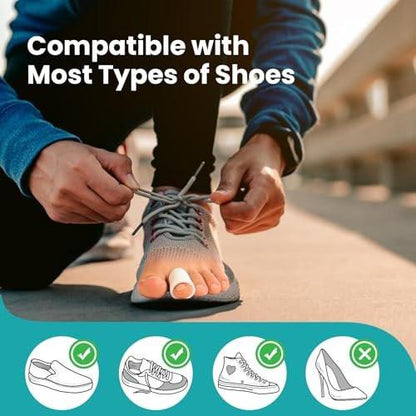 Promifun Silicone Toe Protectors – 12 Pack Silicone Toe Sleeve for Hammer Toes, Corns, Calluses, Blisters – Soft Gel Toe Tube Pads for Pain Relief