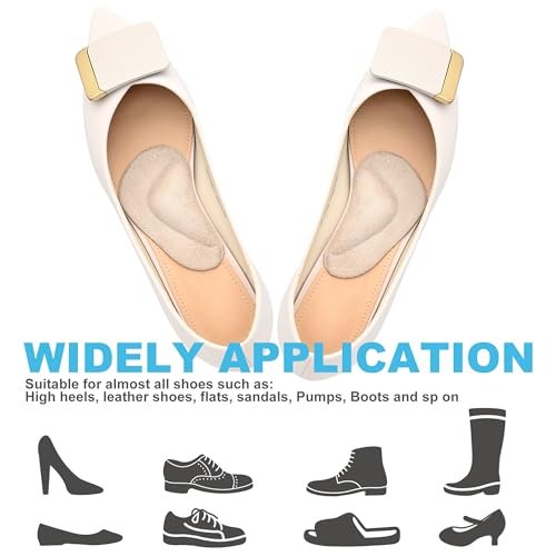 Gel Arch Support, 3 Pairs Shoe Insoles for Flat Feet, Reusable Arch Inserts for Plantar Fasciitis, Adhesive Arch Pad for Relieve Pressure and Foot Pain (Beige) - görsel 1