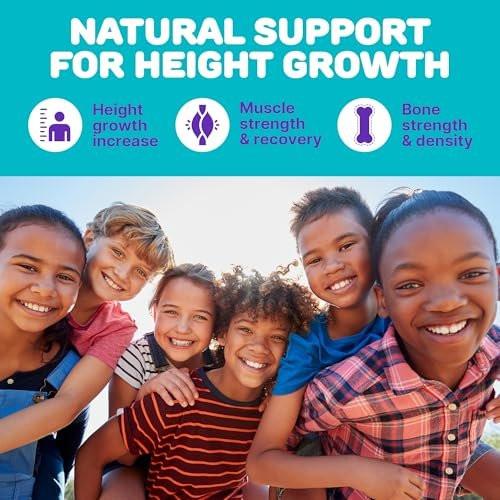 Height Growth Gummies for Kids - Growth Vitamins for Teens, Height Increase Multivitamin for Boys & Girls with Calcium Vitamin D C K2 Magnesium Zinc, Natural Height Growth Maximizer Supplement, 60 PCS - görsel 3