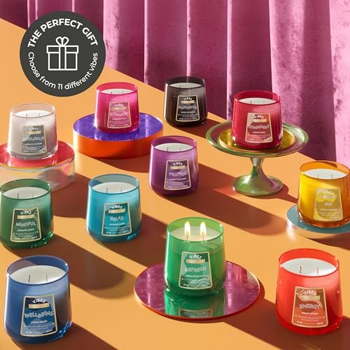 Candle-Lite Vibes Woody Patchouli Mood-Enhancing Scented Candle, 15 oz Jar, Aromatherapy, Proudly Poured in The USA, 2-Wick, 86 Hours Burn Time, Perfect Relaxation Gift - görsel 13