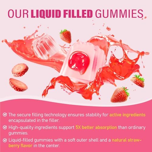 Calcium Citrate Gummies 1200 mg for Adults: Ultimate Absorption Calcium Supplement for Women & Men - Easy to Digest, Vegan, Non-GMO, Gluten Free - Natural Strawberry Flavor - görsel 5
