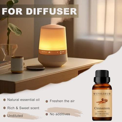 100% Pure and Natural Cinnamon Essential Oil - 10ML Aromatherapy Diffuser - 0.33 Fl Oz