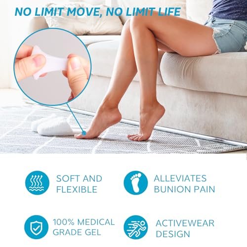 Nolimvita Hammer Toe Straightener Corrector - Toe Spacers Toe Separators for Bunion, Curled Toes, Hammertoes, Toe Corrector Toe Splint for Men and Women, 6 Pack (Medium Size) - görsel 8