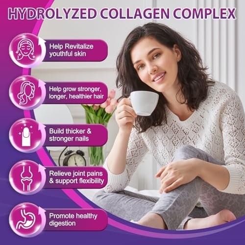 Multi Collagen Peptides Softgel - Type I, – Hyaluronic Acid Added: Helps maintain skin hydration and joint – Image 4