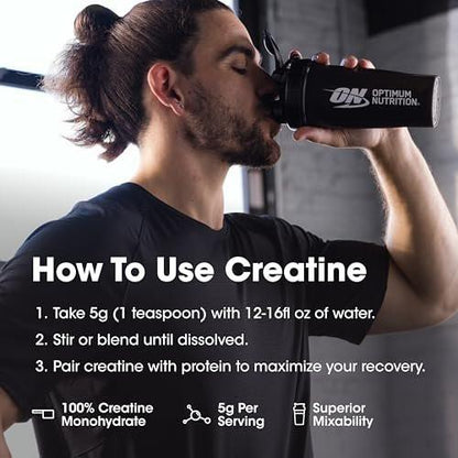 Optimum Nutrition Micronized Creatine Monohydrate Powder, Blueberry Lemonade Creatine, 60 Servings, 360 Grams (Packaging May Vary)