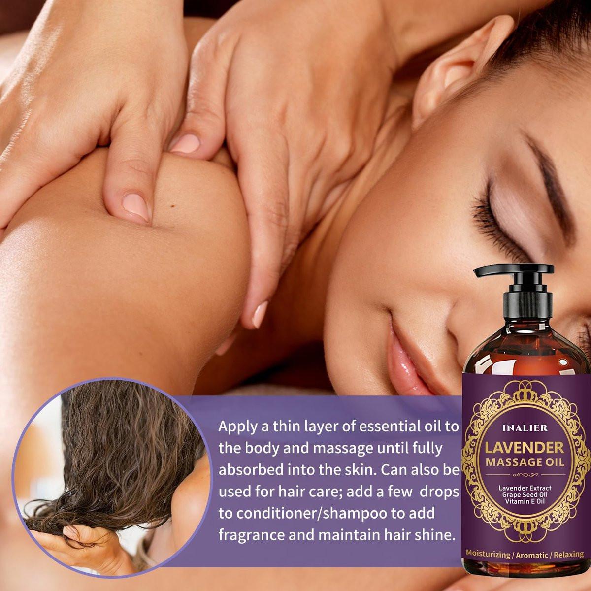 Massage Oil for Massage Therapy, Lavender Oil with Massage Roller Ball & Thumb Saver, SPA Relaxing Oil for Soothing, Massage Kit Spa Gifts for Him Her, Gifts for Men Women - görsel 12
