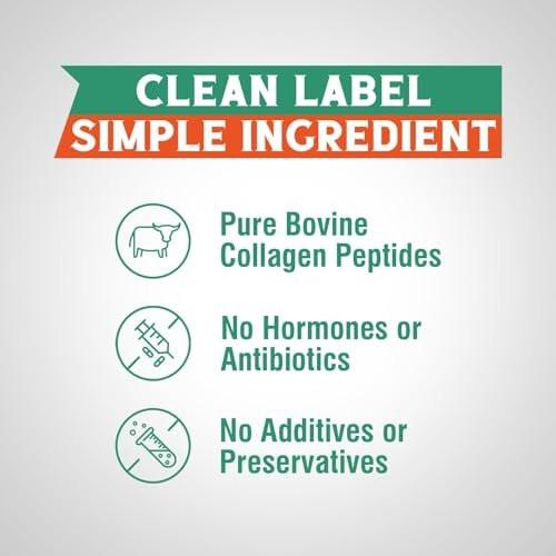 Vitalibre Bovine Collagen Peptides Powder for Women and Men, Grass-Fed Hydrolyzed Collagen Protein Type I & III, Skin, Hair, Nails, Bones, Digestion, Unflavored, Non-GMO, Keto & GF, 11 Servings, 8oz - görsel 8