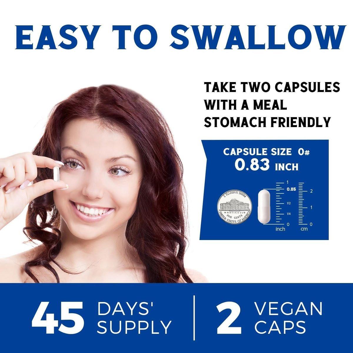Vitalibre 10 in 1 Magnesium Complex, 420mg Elemental Magnesium | Ultra Strength, Max Absorption | Chelated Magnesium Supplement for Nerves, Bone & Heart Health | Non-GMO, 90 Vegan Capsules - görsel 6