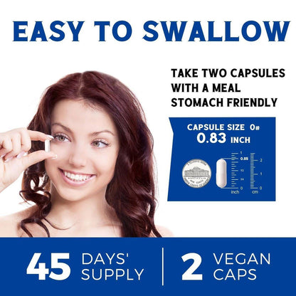 Vitalibre 10 in 1 Magnesium Complex, 420mg Elemental Magnesium | Ultra Strength, Max Absorption | Chelated Magnesium Supplement for Nerves, Bone & Heart Health | Non-GMO, 90 Vegan Capsules