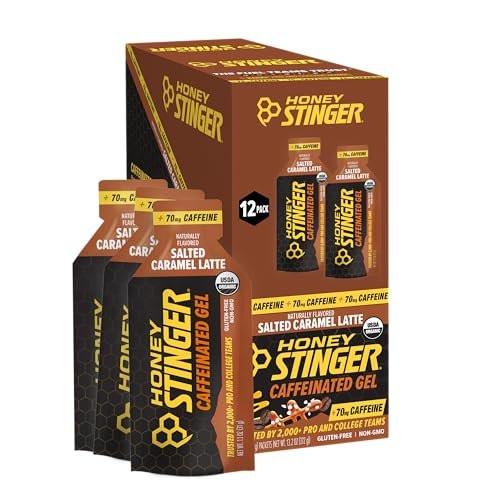 Honey Stinger Organic Salted Caramel Energy Gel, Caffeinated & Gluten Free, for Exercise, Running and Performance, Sports Nutrition for Home & Gym, Pre and Mid Workout, 12 Pack, 13.2 Ounce - görsel 6