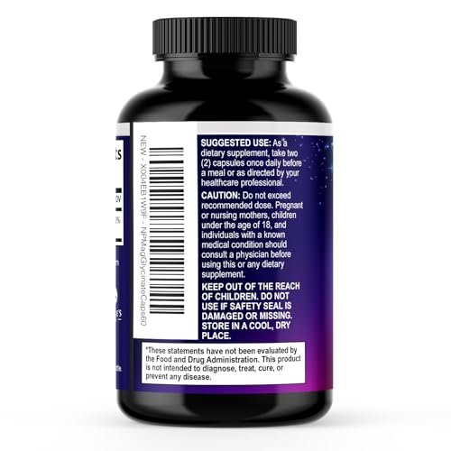Magnesium Glycinate 1000mg Per Serving - Pure & Chelated for Max Absorption - Supports Sleep, Muscle, Nerve & Heart Health - Magnesium Supplement for Whole Body Support, Bottled in USA - 60 Capsules - görsel 16