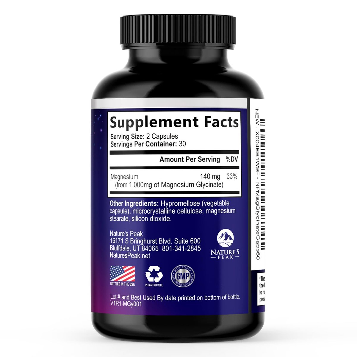Magnesium Glycinate 1000mg Per Serving - Pure & Chelated for Max Absorption - Supports Sleep, Muscle, Nerve & Heart Health - Magnesium Supplement for Whole Body Support, Bottled in USA - 60 Capsules - görsel 17