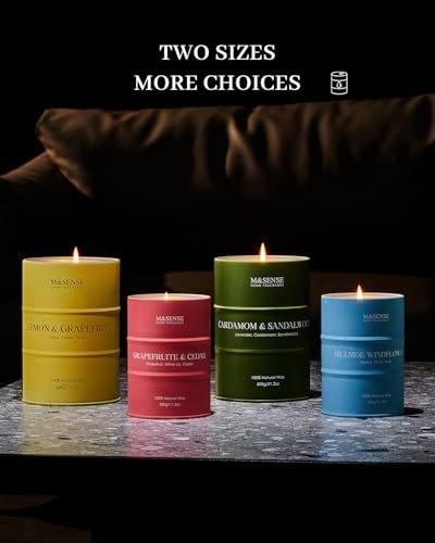 M&SENSE Lilac Blossom Soy Candles for Home – Burn Time: Up to 120 hours – Image 9