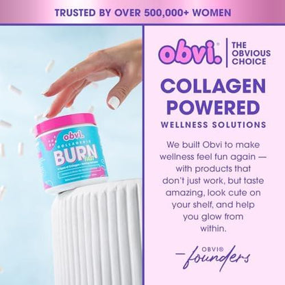 Obvi Multi Collagen Burn Fast | Hydrolyzed Collagen Peptides Types I, II, III, V, X | Keto & Gluten Free | 30 Servings
