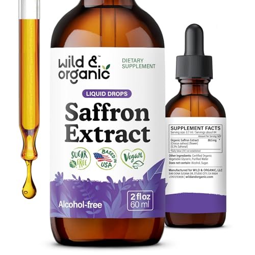 Wild & Organic Saffron Supplements 88.5 mg - – Pure & Clean: This tincture is vegan, sugar-free, and – Image 16