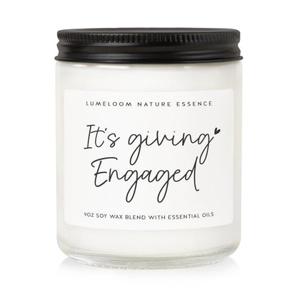LUMELOOM Engagement Gifts for Couples, Bride Gifts, 9oz Lavender Scented Soy Wax Candle, Best Engaged Candle for Women, Bride to be, Fiance, Bachelorette, Engagement Party Decorations