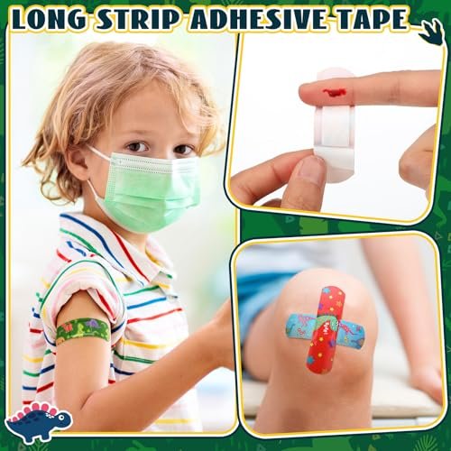 Estune 75 Pcs Kids Bandages Bulk Dinosaur 15 – Adhesive: Gentle yet strong – Image 10