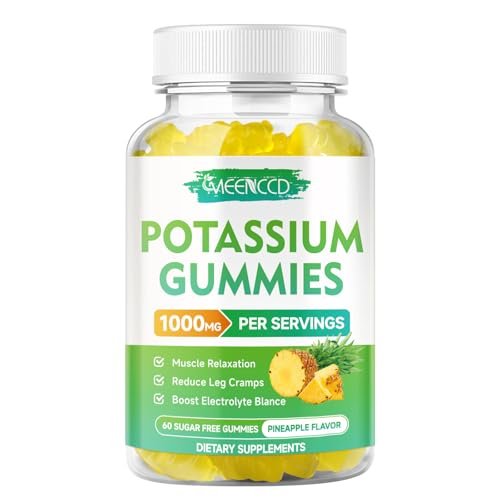 Potassium Citrate Gummies 1000mg, High Potency Potassium Supplement Gummies for Adults Women & Men, Support Muscle Health, Sugar-Free, Pineapple Flavor, 60 Count - görsel 4