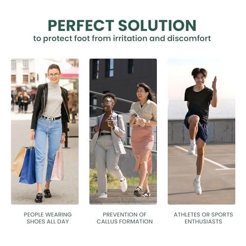 Welnove Moleskin Adhesive Pads for Feet - Blister Bandages, Mole Skin Patch for Heels, 16 Sheets of 4 Shapes, Beige - görsel 7