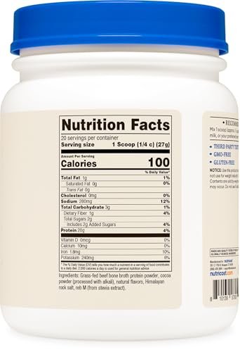 Nutricost Beef Bone Broth Protein Powder – Skin, Hair, and Nails: Collagen is known for its benefits to skin – Image 8