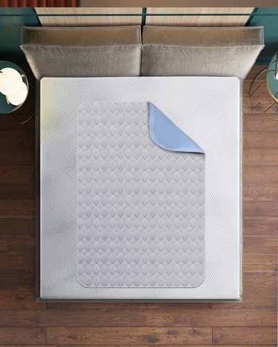 Washable Bed Pads 36" x 72" - 2 Pack, Grey, Waterproof Bed Pads for Incontinence, Bed Wetting Pads for Bed, Sofa, Floor, Reusable Underpads for Adults, Seniors, Pet - görsel 16