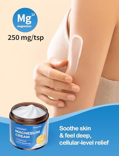 STILIP Natural Topical Magnesium Cream – Magnesium Lotion for Nighttime Skin Care, Lightweight Moisturizing Body Cream for Deep Hydration-Unscented - görsel 8