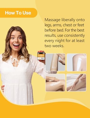 STILIP Natural Topical Magnesium Cream – Magnesium Lotion for Nighttime Skin Care, Lightweight Moisturizing Body Cream for Deep Hydration - Vanilla - görsel 10