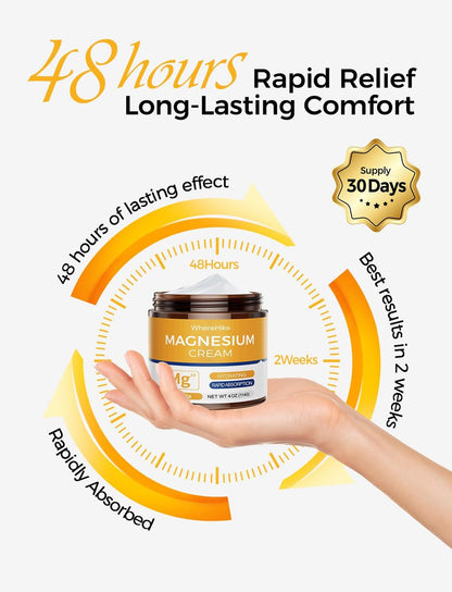 STILIP Natural Topical Magnesium Cream – Magnesium Lotion for Nighttime Skin Care, Lightweight Moisturizing Body Cream for Deep Hydration - Vanilla