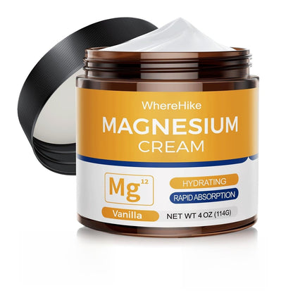STILIP Natural Topical Magnesium Cream – Magnesium Lotion for Nighttime Skin Care, Lightweight Moisturizing Body Cream for Deep Hydration - Vanilla