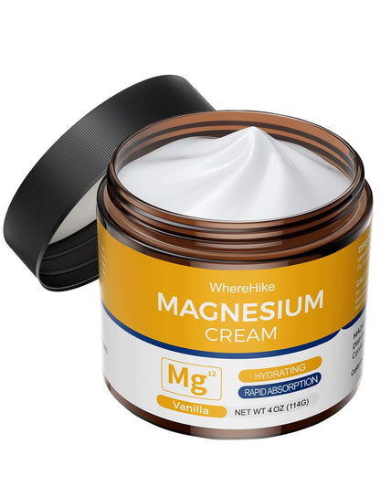 STILIP Natural Topical Magnesium Cream – Magnesium Lotion for Nighttime Skin Care, Lightweight Moisturizing Body Cream for Deep Hydration - Vanilla