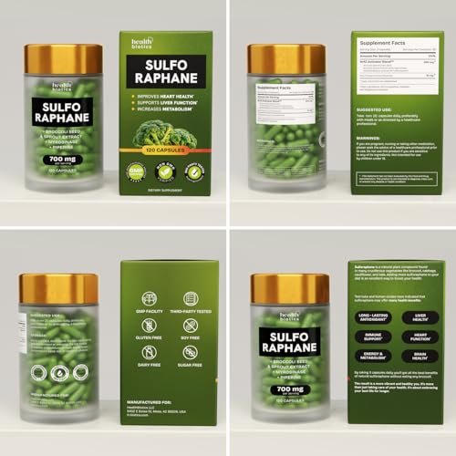 Healthbiotics Sulforaphane Supplement Organic Broccoli Sprouts | Stabilized Sulforaphane from Broccoli Florets & Seeds | Organic Sulfur Supplements 120 Pills | 1 Pack - görsel 14