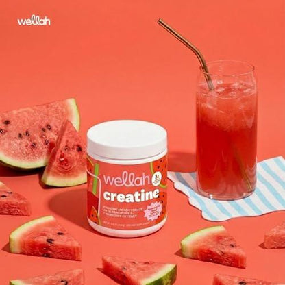 Wellah Creatine for Women - Creatine Monohydrate with Dandelion & Cranberry Extract (50 Servings, Watermelon Slush)